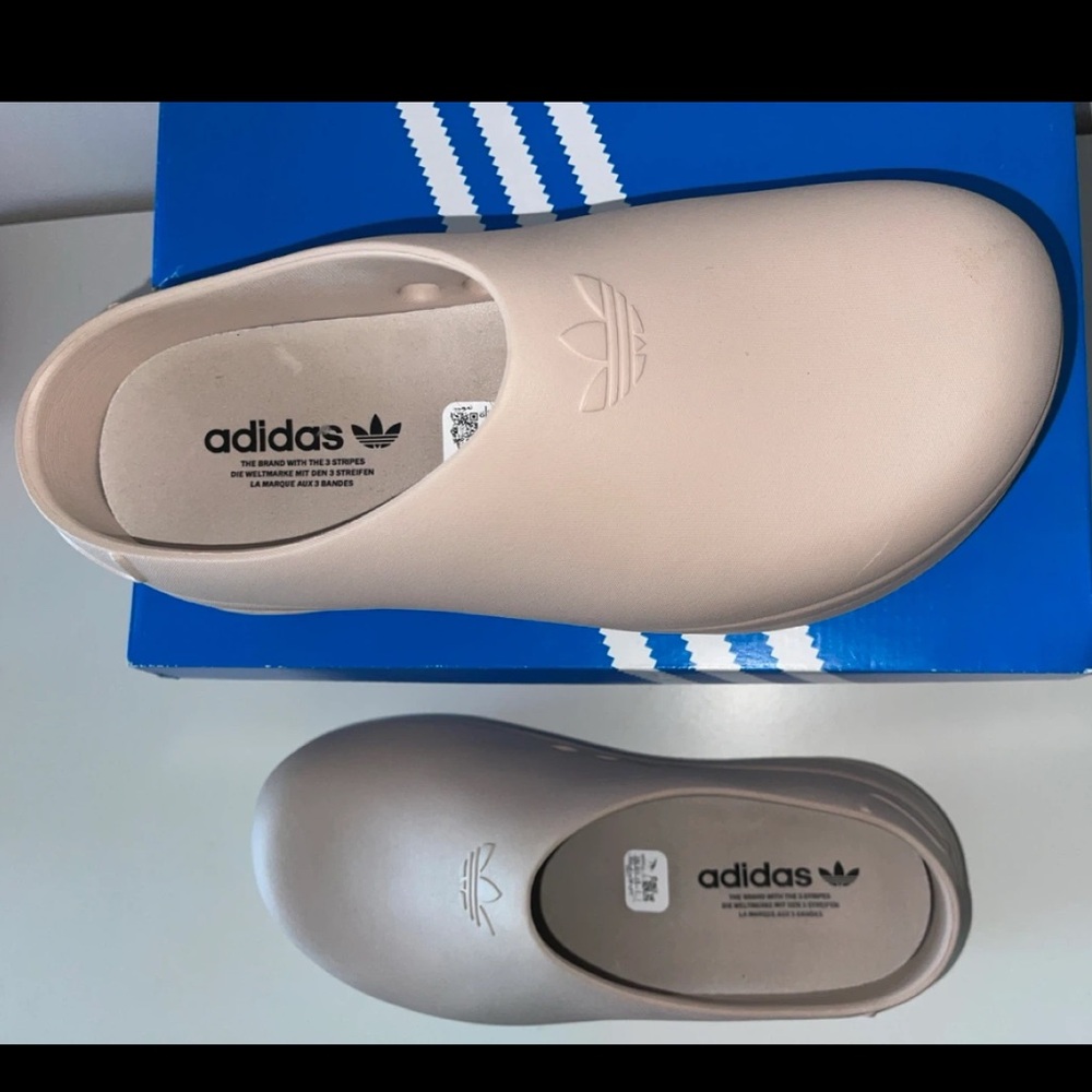 Adidas Cream Slip-On Sneakers